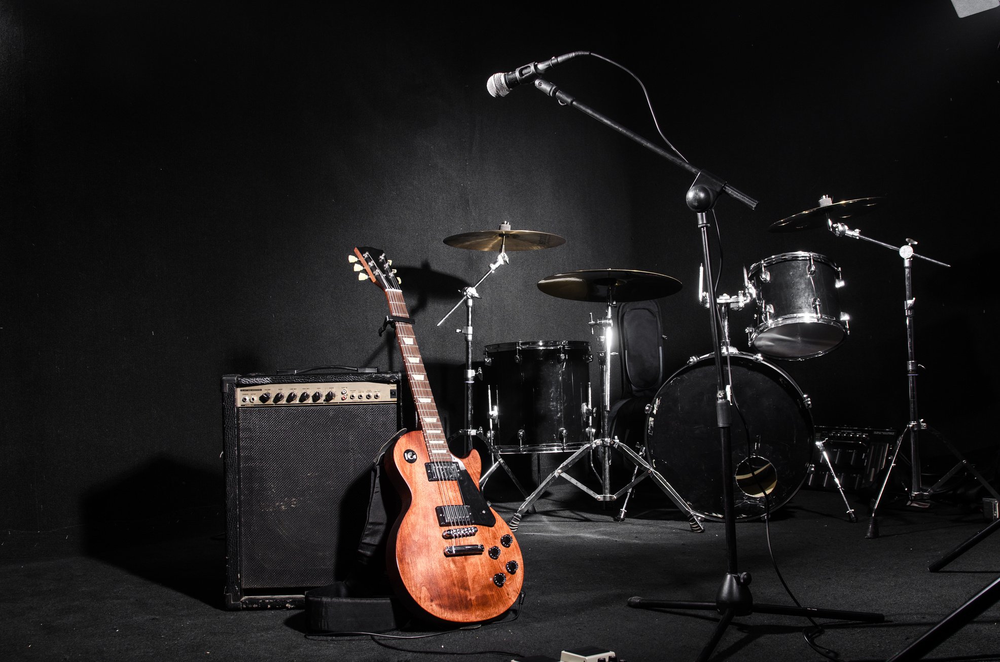 Set of Musical Instruments during Concert